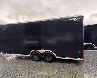Thumbnail Photo of **DISCOUNT SPECIAL - MISMATCH SIDE PANEL** 2026 Royal Cargo 8.5x20 +V Nose 11,400lb Cargo / Enclosed Trailer Car Hauler Extra Height Ramp Door Black