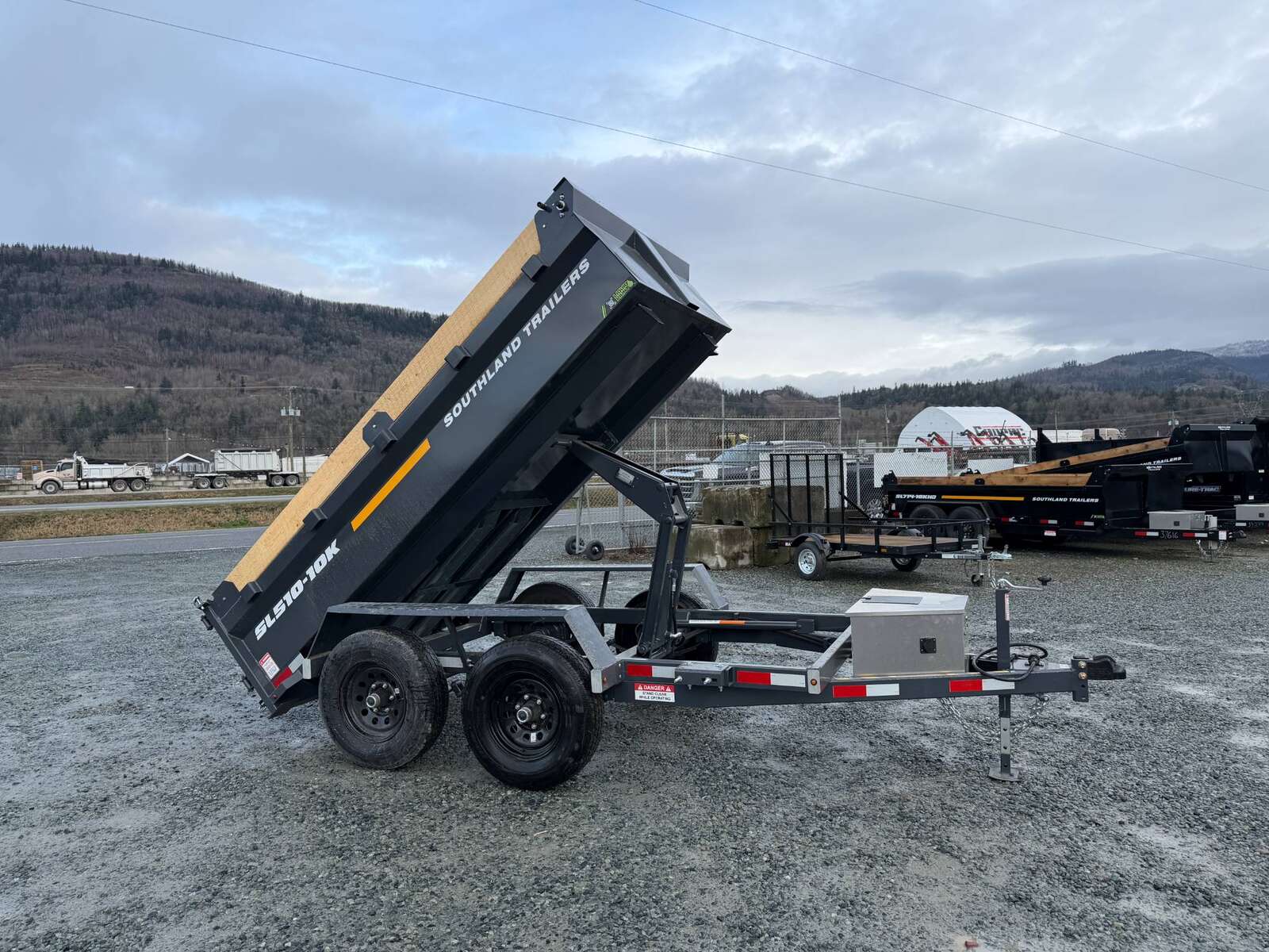 Photo of 2026 Southland 5x10 Dump Trailer 11,464lbs GVW Charcoal Grey w/ Tarp & Ramps