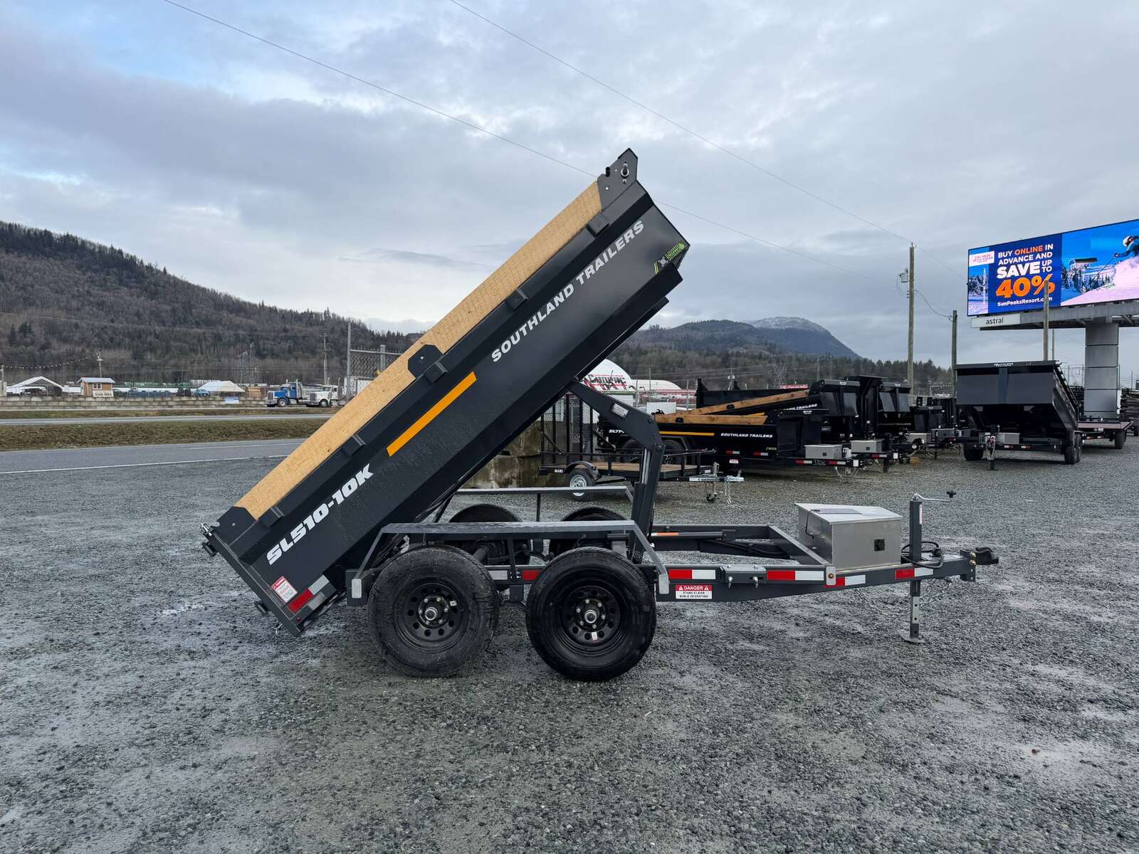 Photo of 2026 Southland 5x10 Dump Trailer 11,464lbs GVW Charcoal Grey w/ Tarp & Ramps