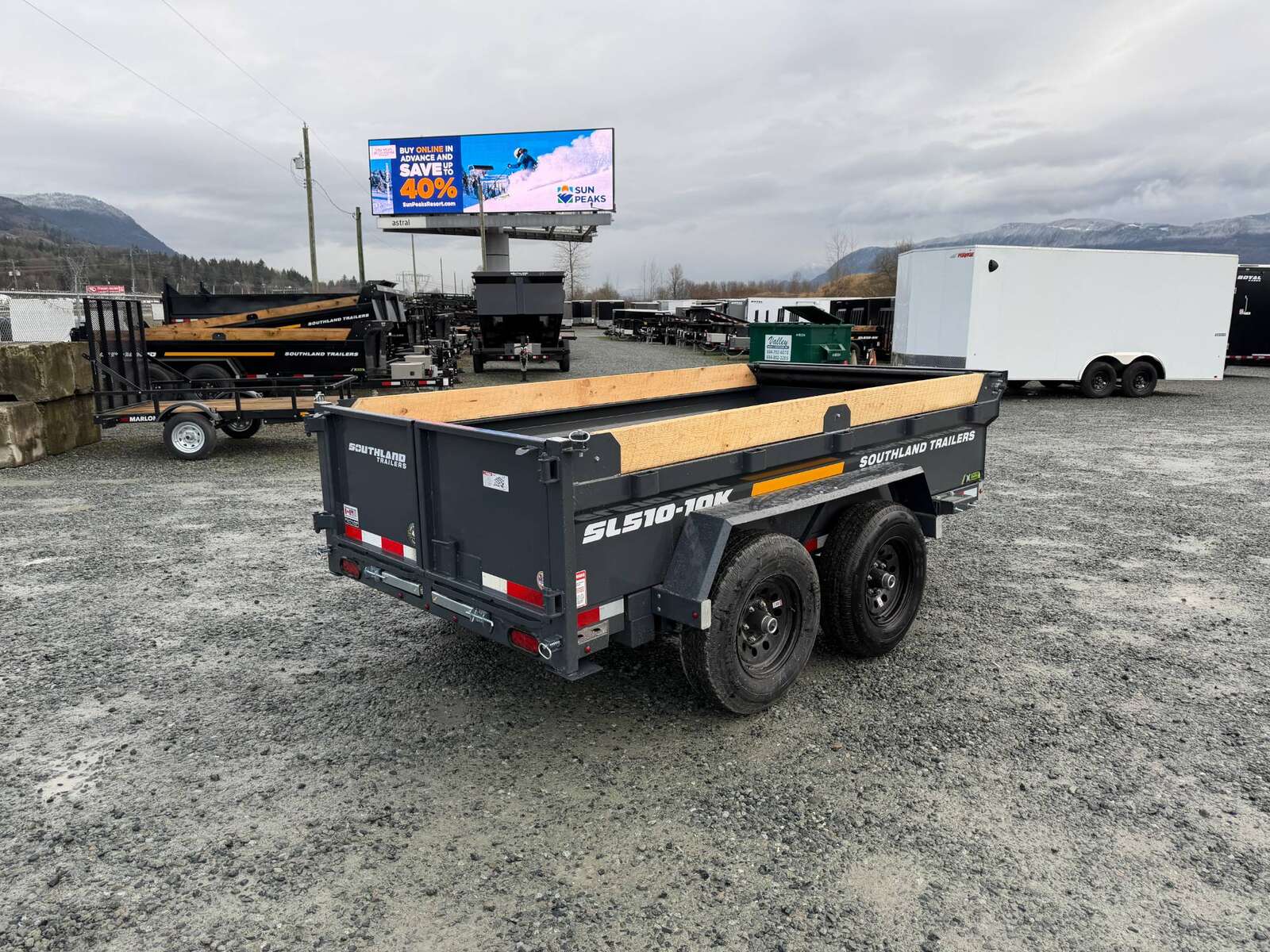 Photo of 2026 Southland 5x10 Dump Trailer 11,464lbs GVW Charcoal Grey w/ Tarp & Ramps