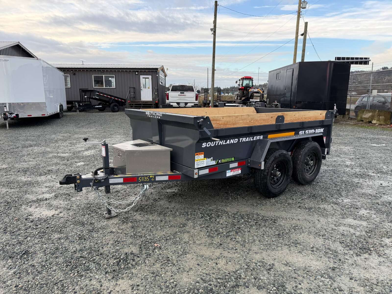 Photo of 2026 Southland 5x10 Dump Trailer 11,464lbs GVW Charcoal Grey w/ Tarp & Ramps