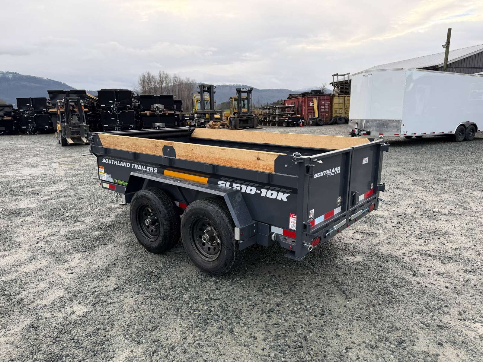 Photo of 2026 Southland 5x10 Dump Trailer 11,464lbs GVW Charcoal Grey w/ Tarp & Ramps