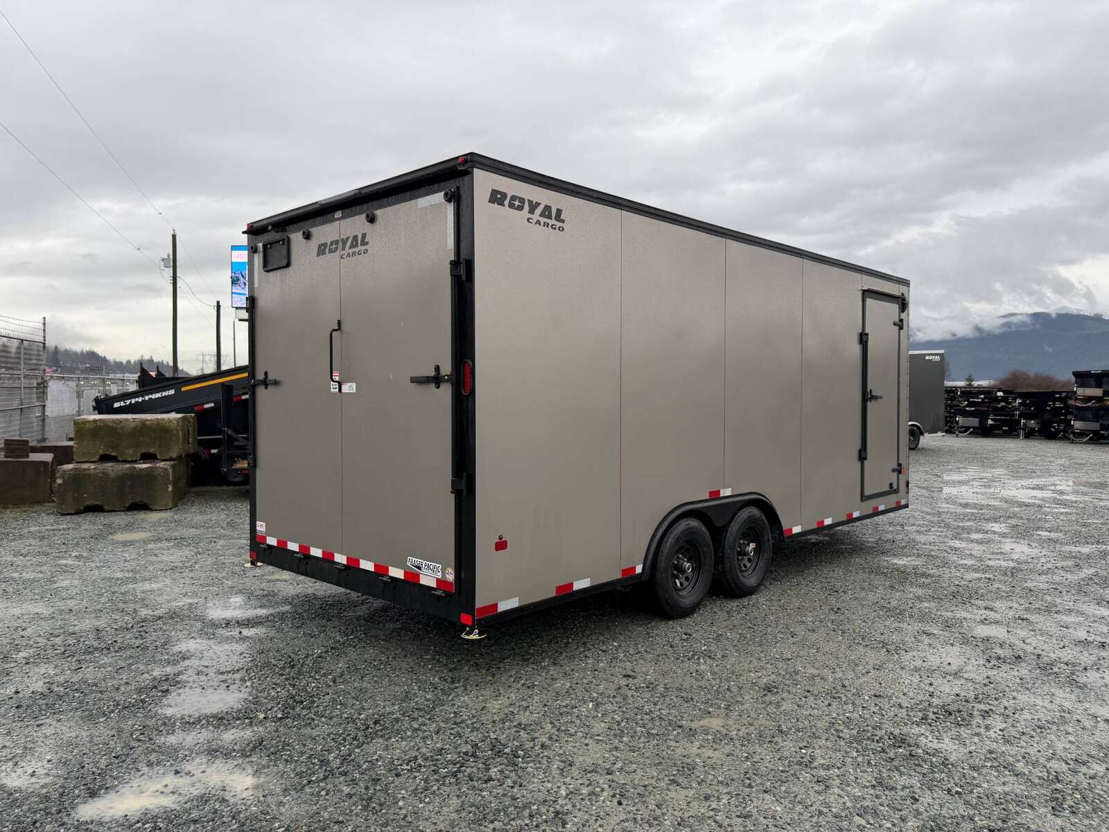 Photo of 2026 Royal Cargo 8.5x20 +V Nose 11,400lb Cargo / Enclosed Trailer Car Hauler Extra Height Ramp Door Pewter BLACKOUT Package
