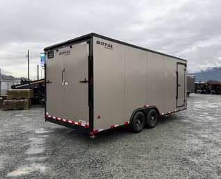 Thumbnail Photo of 2026 Royal Cargo 8.5x20 +V Nose 11,400lb Cargo / Enclosed Trailer Car Hauler Extra Height Ramp Door Pewter BLACKOUT Package