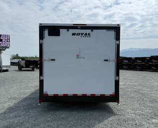 Thumbnail Photo of 2026 Royal Cargo 8.5X16 V NOSE Cargo / Enclosed Trailer WHITE RAMP DOOR EXTRA HEIGHT 11,400LB GVW