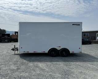 Thumbnail Photo of 2026 Royal Cargo 8.5X16 V NOSE Cargo / Enclosed Trailer WHITE RAMP DOOR EXTRA HEIGHT 11,400LB GVW