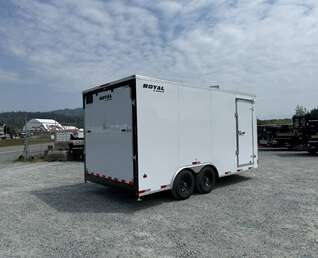 Thumbnail Photo of 2026 Royal Cargo 8.5X16 V NOSE Cargo / Enclosed Trailer WHITE RAMP DOOR EXTRA HEIGHT 11,400LB GVW