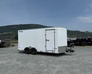 Thumbnail Photo of 2026 Royal Cargo 8.5X16 V NOSE Cargo / Enclosed Trailer WHITE RAMP DOOR EXTRA HEIGHT 11,400LB GVW