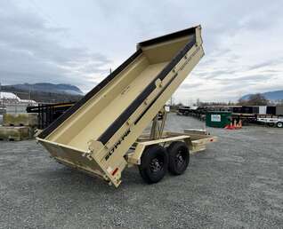 Thumbnail Photo of 2026 Southland 7x14 Dump Trailer SANDSTONE 15,400lbs GVW with Tarp And Ramps (SL714-14K)