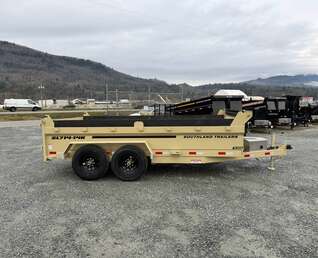 Thumbnail Photo of 2026 Southland 7x14 Dump Trailer SANDSTONE 15,400lbs GVW with Tarp And Ramps (SL714-14K)