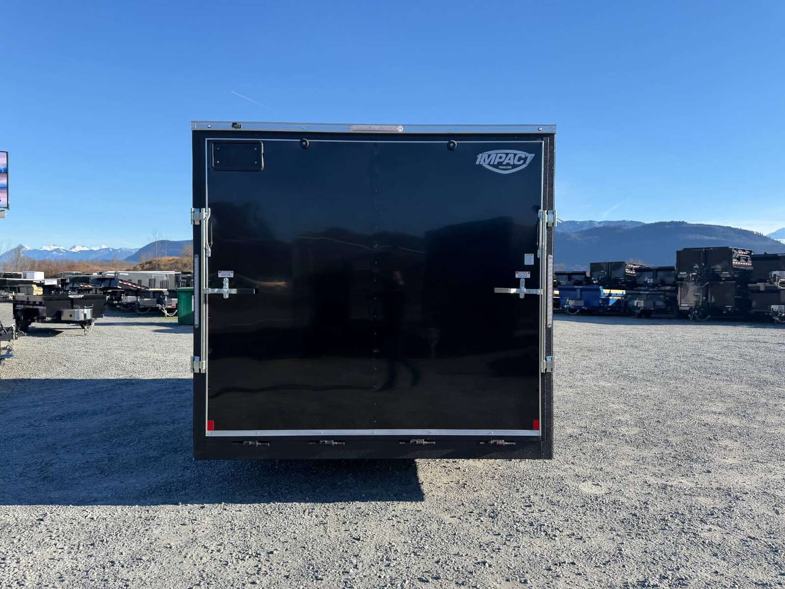 Photo of 2026 Impact 8.5x16 Quake V Nose Cargo Enclosed Trailer Ramp Door Extra Height Black 7000lb GVW