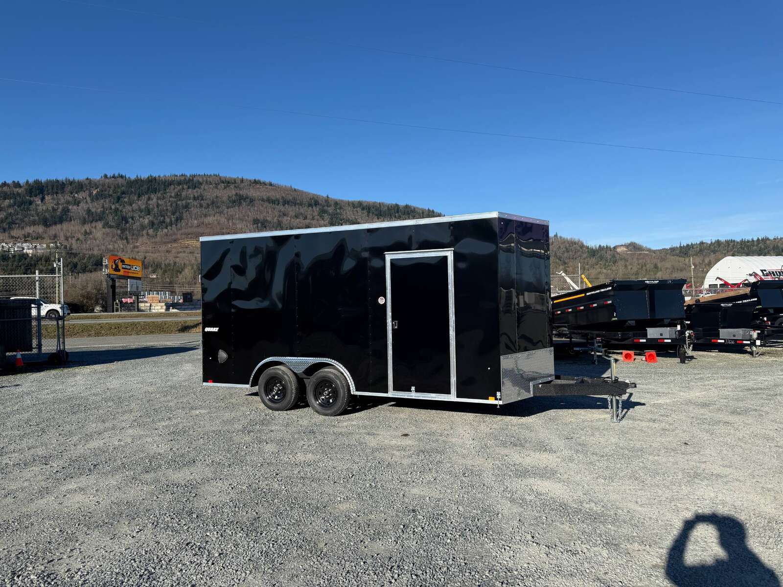 Photo of 2026 Impact 8.5x16 Quake V Nose Cargo Enclosed Trailer Ramp Door Extra Height Black 7000lb GVW