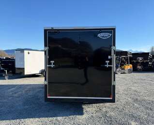 Thumbnail Photo of 2026 Impact 7x14 Quake V Nose Cargo Enclosed Trailer Ramp Door Extra Height Black 7000lb GVW