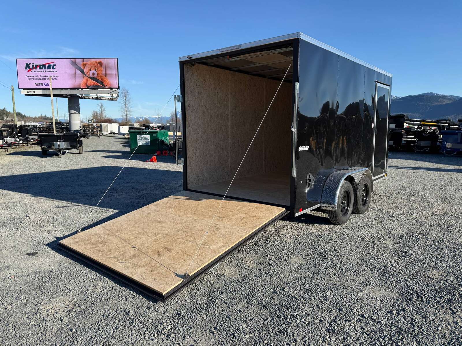 Photo of 2026 Impact 7x14 Quake V Nose Cargo Enclosed Trailer Ramp Door Extra Height Black 7000lb GVW