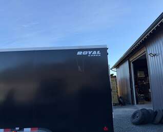 Thumbnail Photo of **SALE STAINED SIDE PANEL** 2026 Royal 7.5x18 Cargo Enclosed Trailer Heavy Duty 11400lb GVW w/ Ramp Door Black