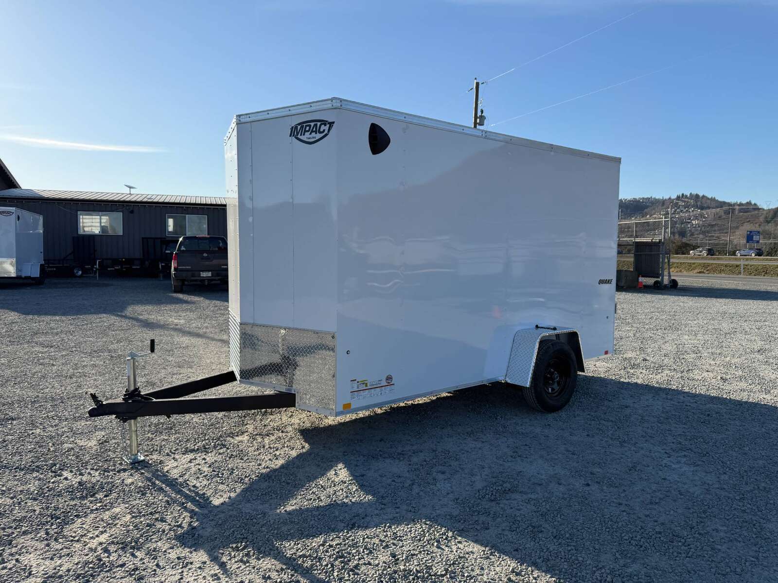 Photo of 2026 Impact Quake 6x12 V Nose Cargo / Enclosed Trailer White Ramp Door Extra Height 2990lb GVW