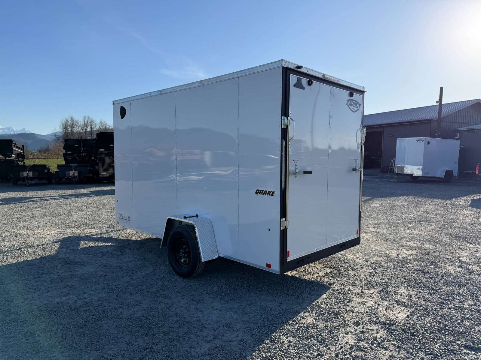 Photo of 2026 Impact Quake 6x12 V Nose Cargo / Enclosed Trailer White Ramp Door Extra Height 2990lb GVW