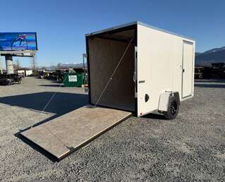 Thumbnail Photo of 2026 Impact Quake 6x12 V Nose Cargo / Enclosed Trailer White Ramp Door Extra Height 2990lb GVW