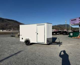 Thumbnail Photo of 2026 Impact Quake 6x12 V Nose Cargo / Enclosed Trailer White Ramp Door Extra Height 2990lb GVW