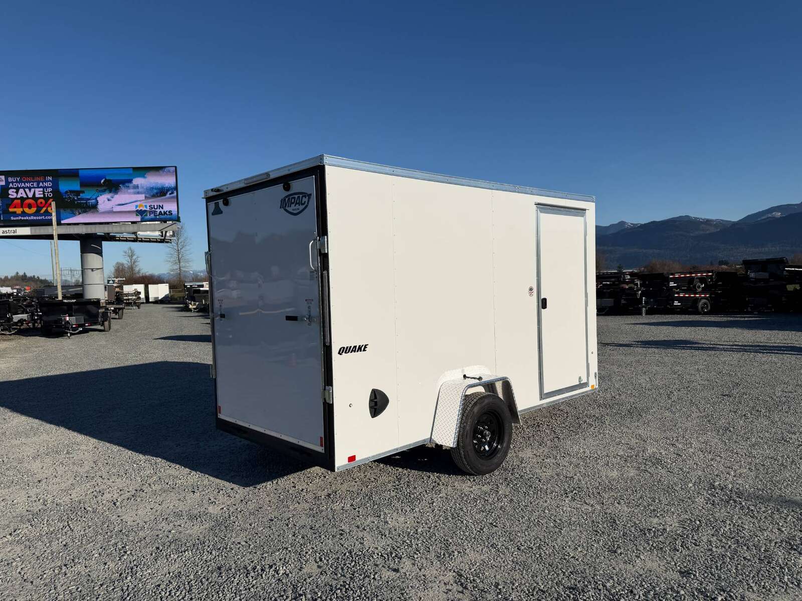 Photo of 2026 Impact Quake 6x12 V Nose Cargo / Enclosed Trailer White Ramp Door Extra Height 2990lb GVW