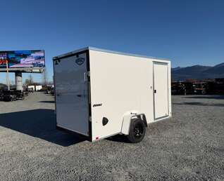 Thumbnail Photo of 2026 Impact Quake 6x12 V Nose Cargo / Enclosed Trailer White Ramp Door Extra Height 2990lb GVW