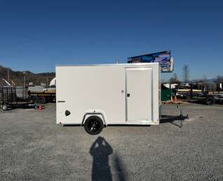 Thumbnail Photo of 2026 Impact Quake 6x12 V Nose Cargo / Enclosed Trailer White Ramp Door Extra Height 2990lb GVW