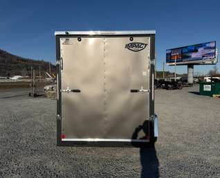 Thumbnail Photo of 2026 Impact Quake 6x10 V Nose Cargo / Enclosed Trailer Charcoal Grey Ramp Door Extra Height 2990lb GVW