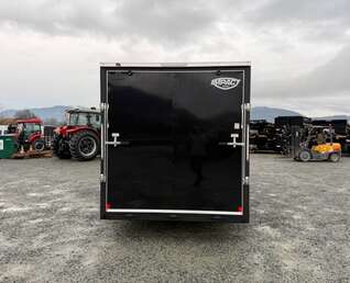 Thumbnail Photo of 2026 Impact Quake 7X16 V-Nose Ramp Door Cargo / Enclosed Trailer Extra Height Black 7000lb GVW