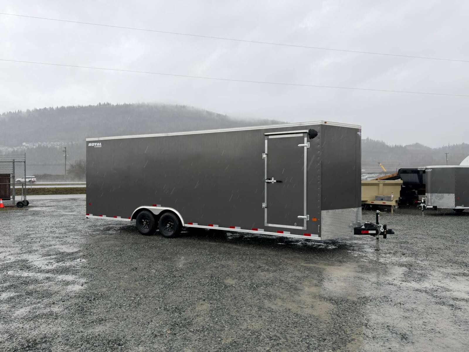 Photo of 2026 Royal Cargo 8.5x24 V Nose Car Hauler Cargo / Enclosed Trailer 11,400lb GVW Charcoal Grey Ramp Door Extra Height