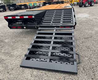 Thumbnail Photo of 2026 Southland Trailer 8x20 +5ft Dovetail Flip Over Ramps Deckover Trailer 15,400lb GVW Flat Deck