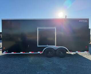 Thumbnail Photo of **DENT SPECIAL** 2026 Royal Cargo 8.5x20 SIDE ESCAPE DOOR +V Nose 11,400lb Cargo / Enclosed Trailer Car Hauler Extra Height Ramp Door Black