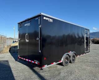 Thumbnail Photo of **DENT SPECIAL** 2026 Royal Cargo 8.5x20 SIDE ESCAPE DOOR +V Nose 11,400lb Cargo / Enclosed Trailer Car Hauler Extra Height Ramp Door Black