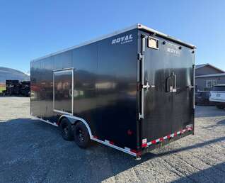 Thumbnail Photo of **DENT SPECIAL** 2026 Royal Cargo 8.5x20 SIDE ESCAPE DOOR +V Nose 11,400lb Cargo / Enclosed Trailer Car Hauler Extra Height Ramp Door Black