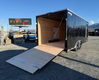 Thumbnail Photo of **DENT SPECIAL** 2026 Royal Cargo 8.5x20 SIDE ESCAPE DOOR +V Nose 11,400lb Cargo / Enclosed Trailer Car Hauler Extra Height Ramp Door Black