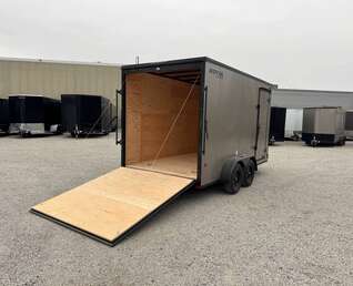 Thumbnail Photo of 2026 Royal Cargo 7X14 V Nose 7700LB GVW RAMP DOOR Pewter w/ Blackout Package Enclosed Cargo Trailer Extra Tall