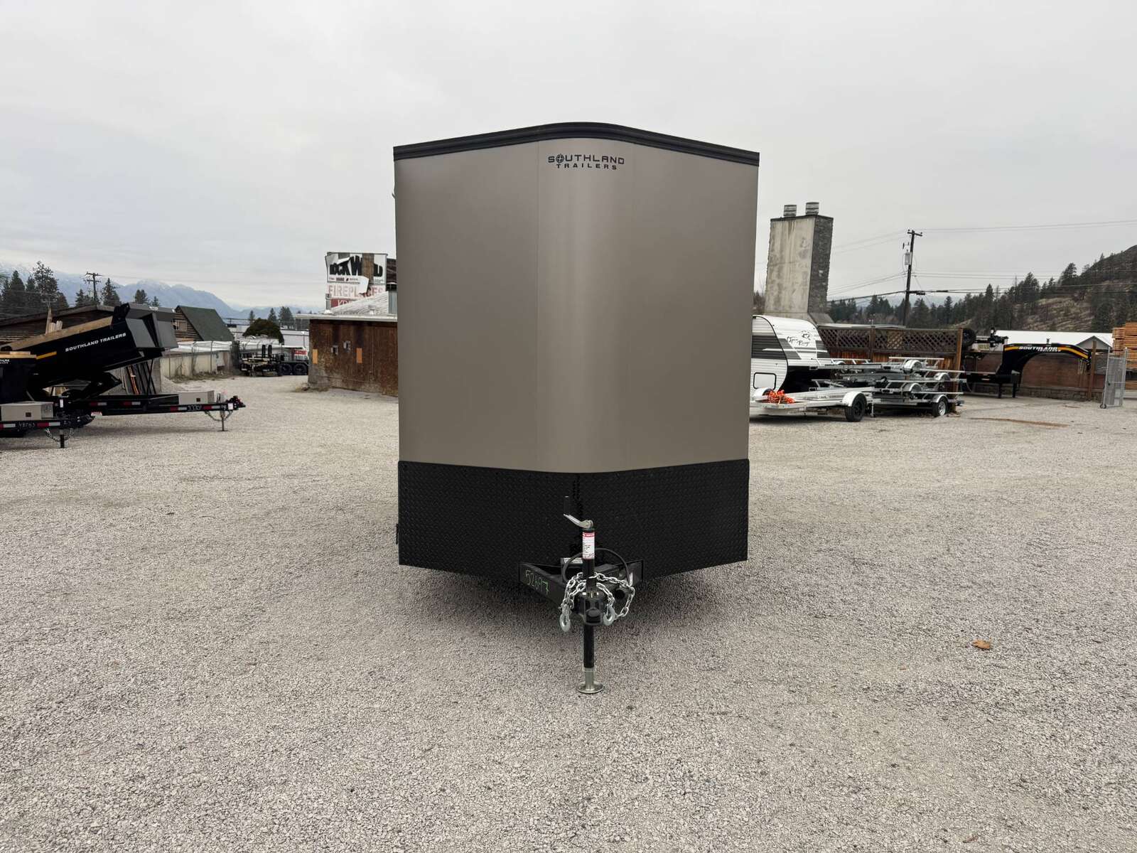 Photo of 2026 Royal Cargo 7X14 V Nose 7700LB GVW RAMP DOOR Pewter w/ Blackout Package Enclosed Cargo Trailer Extra Tall