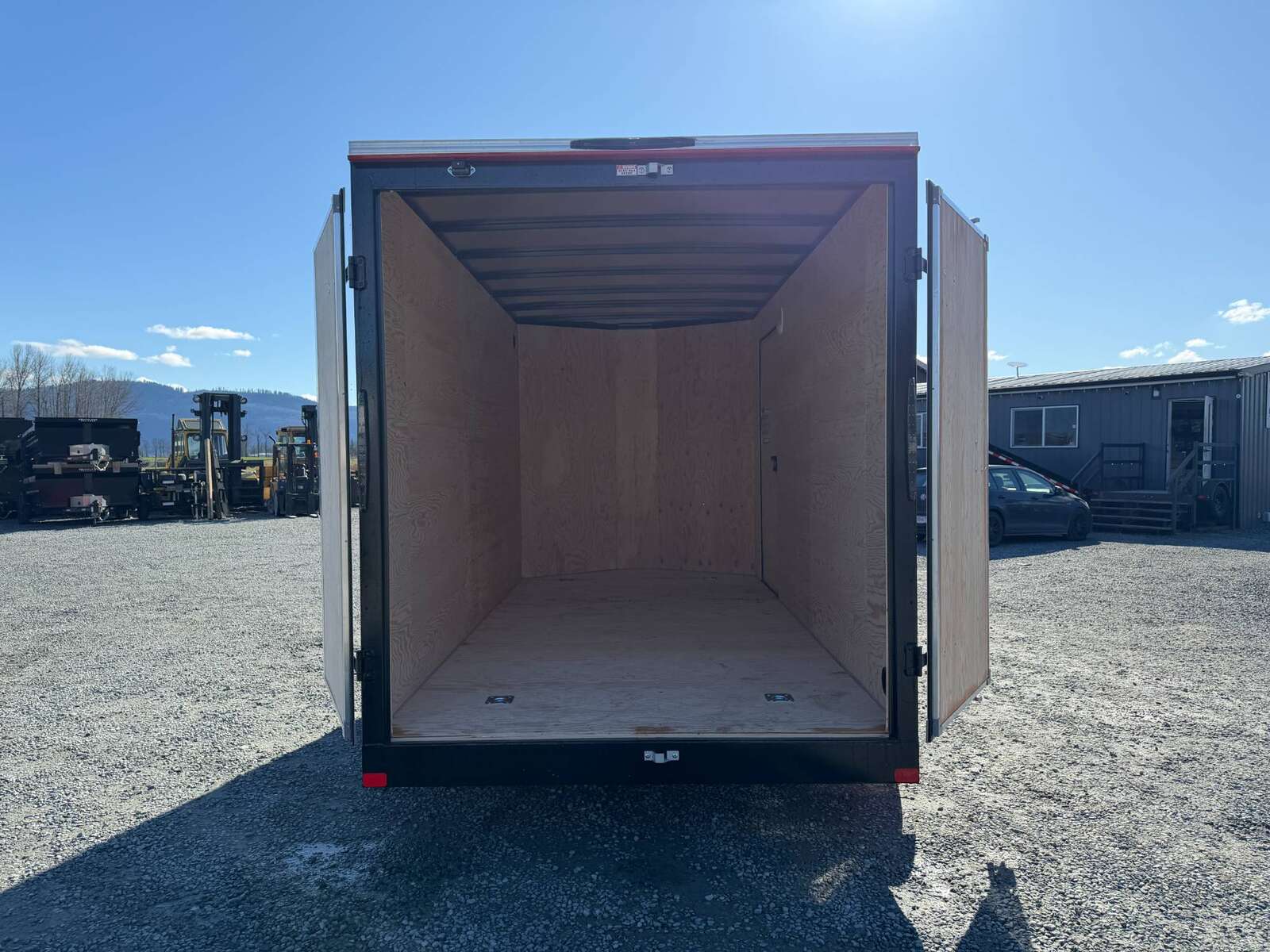 Photo of 2026 Royal Cargo 7X14 V Nose 7700LB GVW BARN DOORS RED Enclosed Trailer Extra Tall