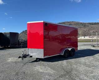Thumbnail Photo of 2026 Royal Cargo 7X14 V Nose 7700LB GVW BARN DOORS RED Enclosed Trailer Extra Tall