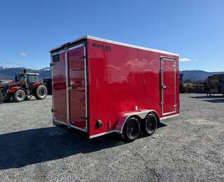 Thumbnail Photo of 2026 Royal Cargo 7X14 V Nose 7700LB GVW BARN DOORS RED Enclosed Trailer Extra Tall
