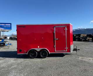 Thumbnail Photo of 2026 Royal Cargo 7X14 V Nose 7700LB GVW BARN DOORS RED Enclosed Trailer Extra Tall