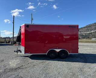 Thumbnail Photo of 2026 Royal Cargo 7X14 V Nose 7700LB GVW BARN DOORS RED Enclosed Trailer Extra Tall