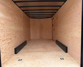 Thumbnail Photo of 2026 Royal 7.5X16 V-NOSE RAMP DOOR EXTRA HEIGHT Cargo / Enclosed Trailer Black w/ Blackout Package 7700lb GVW (GSR)