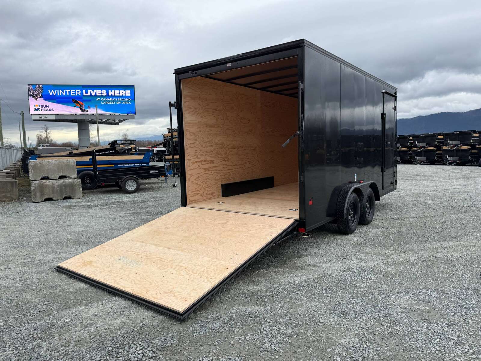 Photo of 2026 Royal 7.5X16 V-NOSE RAMP DOOR EXTRA HEIGHT Cargo / Enclosed Trailer Black w/ Blackout Package 7700lb GVW (GSR)