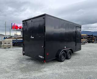 Thumbnail Photo of 2026 Royal 7.5X16 V-NOSE RAMP DOOR EXTRA HEIGHT Cargo / Enclosed Trailer Black w/ Blackout Package 7700lb GVW (GSR)