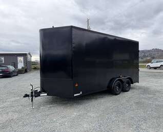 Thumbnail Photo of 2026 Royal 7.5X16 V-NOSE RAMP DOOR EXTRA HEIGHT Cargo / Enclosed Trailer Black w/ Blackout Package 7700lb GVW (GSR)