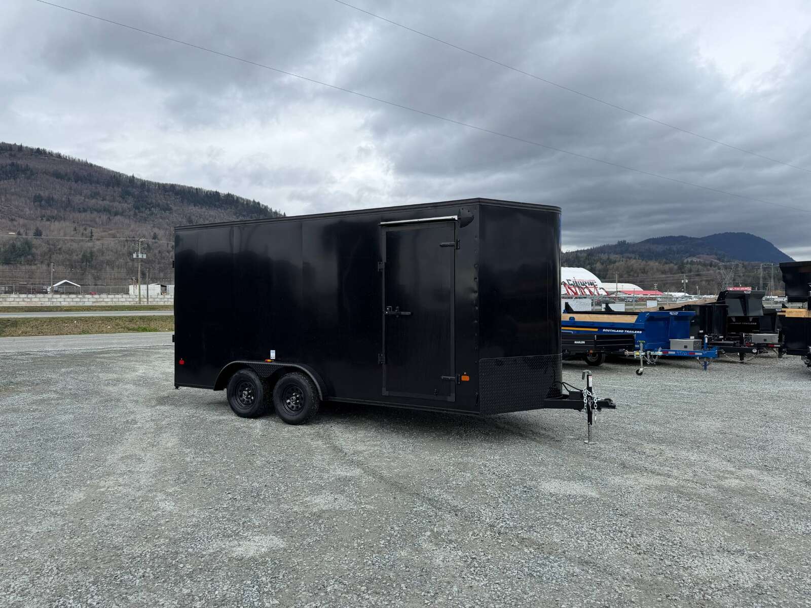 Photo of 2026 Royal 7.5X16 V-NOSE RAMP DOOR EXTRA HEIGHT Cargo / Enclosed Trailer Black w/ Blackout Package 7700lb GVW (GSR)