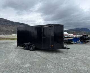 Thumbnail Photo of 2026 Royal 7.5X16 V-NOSE RAMP DOOR EXTRA HEIGHT Cargo / Enclosed Trailer Black w/ Blackout Package 7700lb GVW (GSR)
