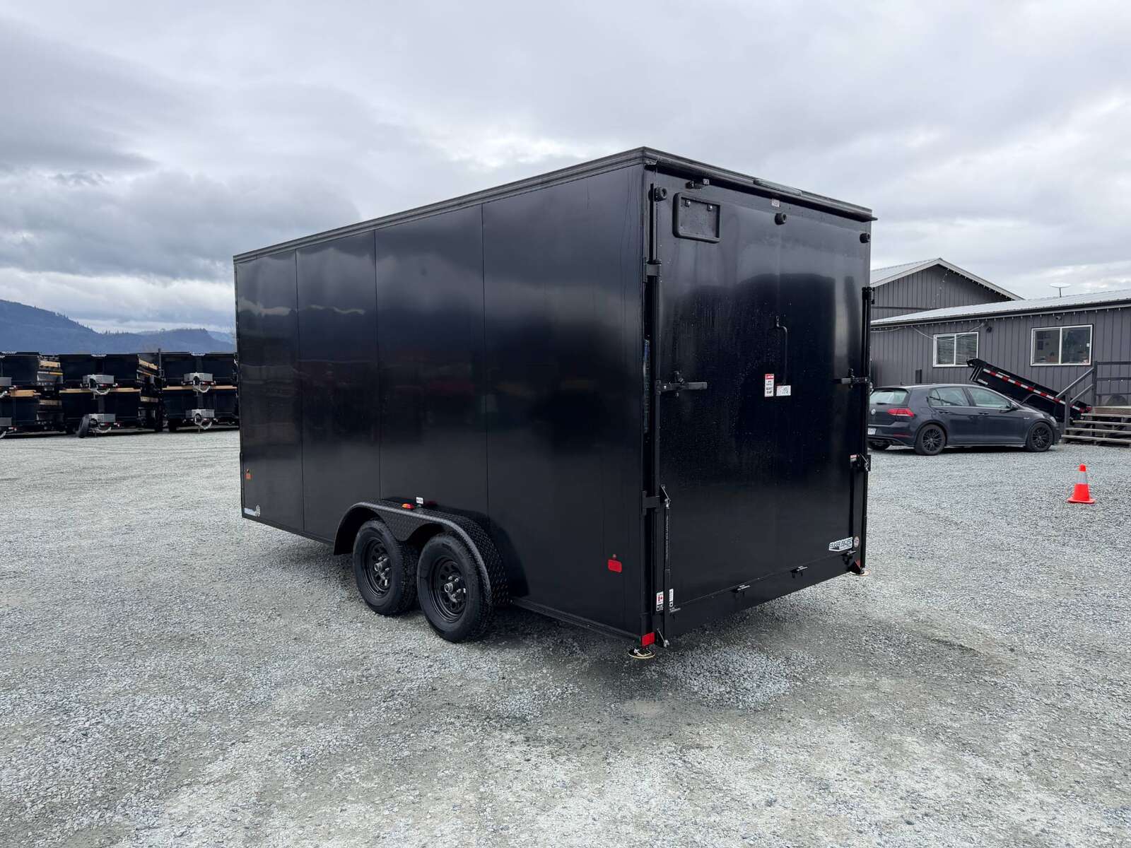 Photo of 2026 Royal 7.5X16 V-NOSE RAMP DOOR EXTRA HEIGHT Cargo / Enclosed Trailer Black w/ Blackout Package 7700lb GVW (GSR)