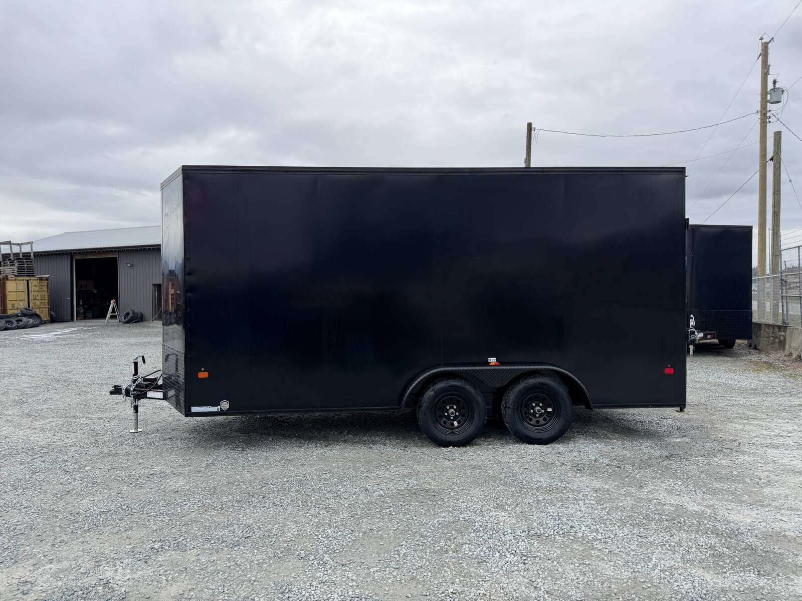 Photo of 2026 Royal 7.5X16 V-NOSE RAMP DOOR EXTRA HEIGHT Cargo / Enclosed Trailer Black w/ Blackout Package 7700lb GVW (GSR)