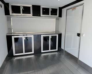 Thumbnail Photo of 2026 ALCOM ALUMINUM 8.5x24 CAR HAULER TRAILER 9900lb GVW WHITE LARGE ESCAPE SIDE DOOR CARGO ENCLOSED